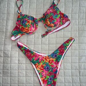 Colorful Floral Bikini Set